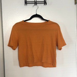 Everlane Orange Crop Cotton T-Shirt Small